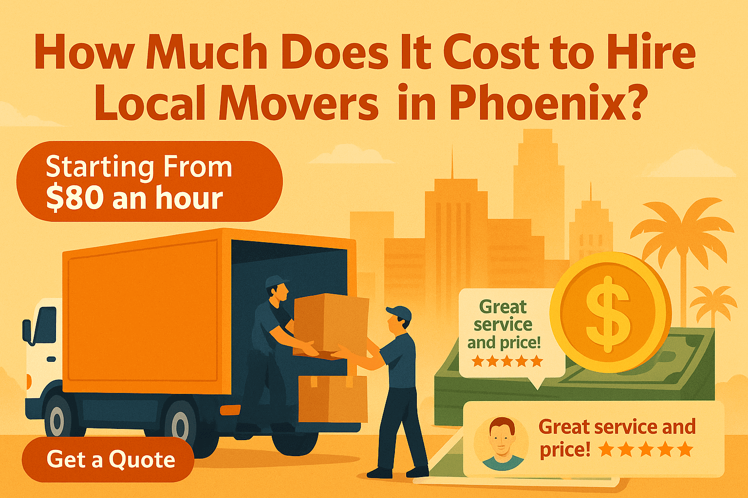 Cost to hire local movers in Phoenix