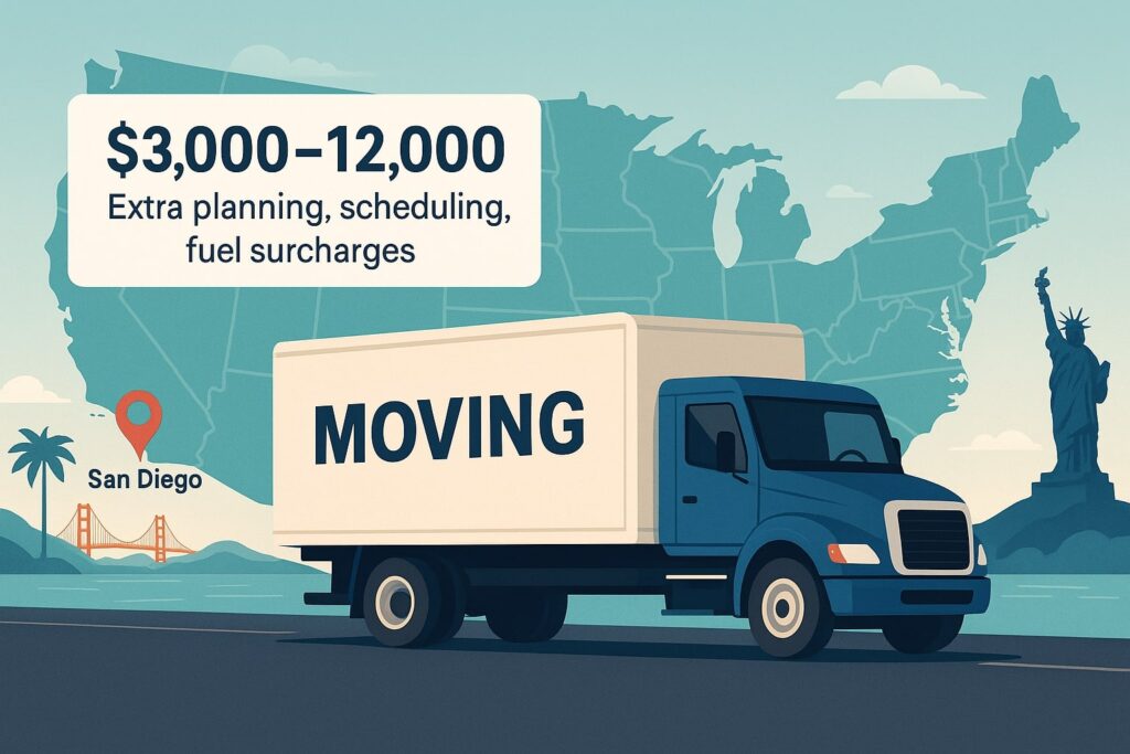 How much does it cost to hire cross country movers in San Diego